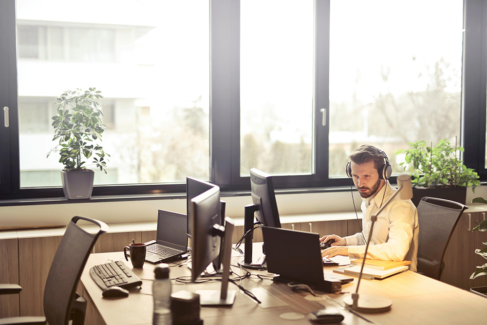 Man In Call Centre